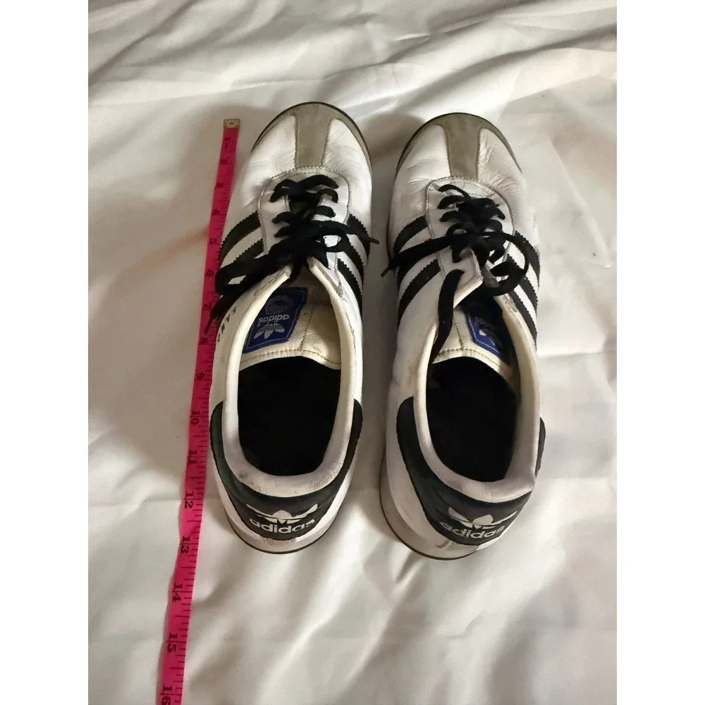 Adidas Samoa White Black Grey Suede Retro Lifestyle‎ Sneakers Leather Low Top